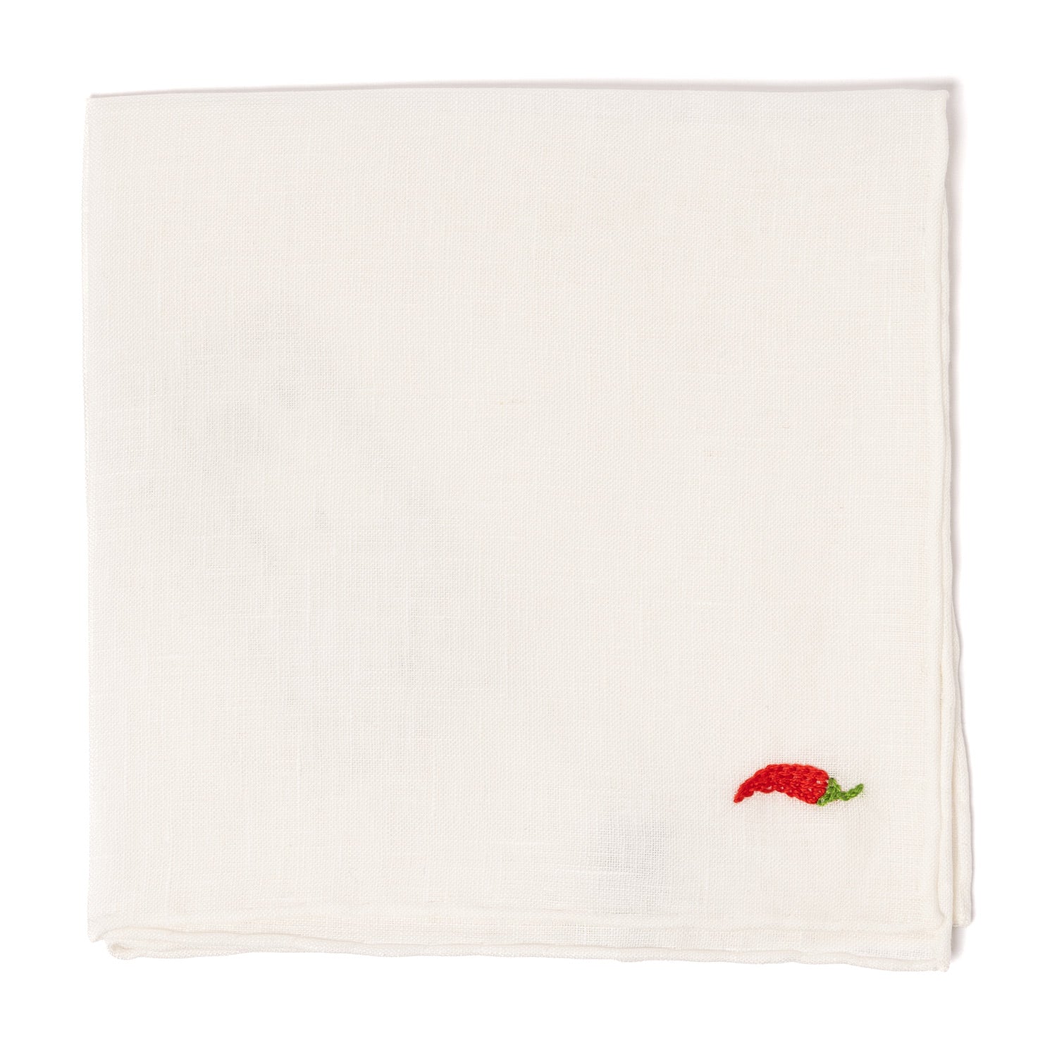 Exclusively for Michael Jondral: Pocket Square "Corno Ticchettato" made of pure Linen - hand-rolled